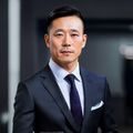 17c平台内容总监陈晓明的职业照，商务着装，自信专业